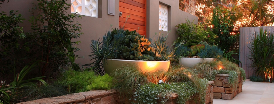 Row of GRC planters